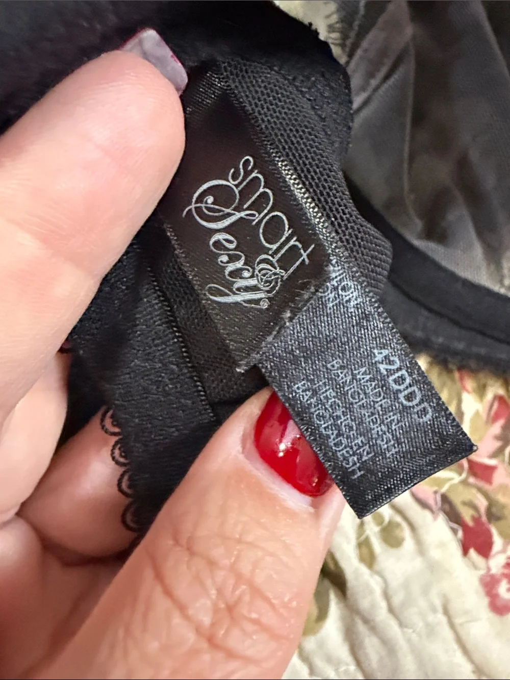 Lace Unlined Black Underwire Bra